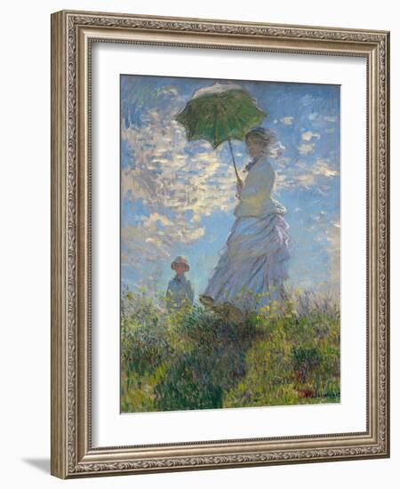 Woman With Parasol-Claude Monet-Framed Giclee Print