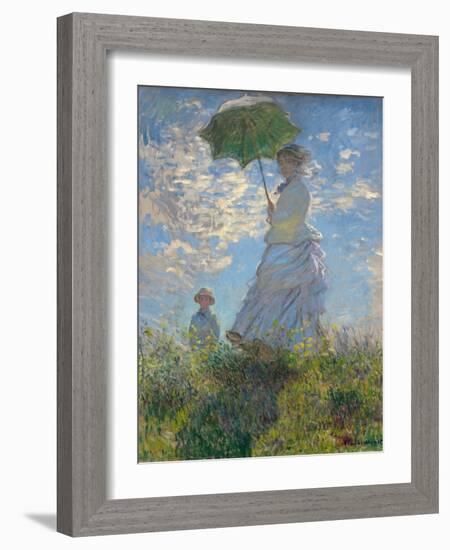 Woman With Parasol-Claude Monet-Framed Giclee Print