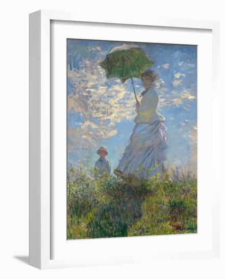 Woman With Parasol-Claude Monet-Framed Giclee Print