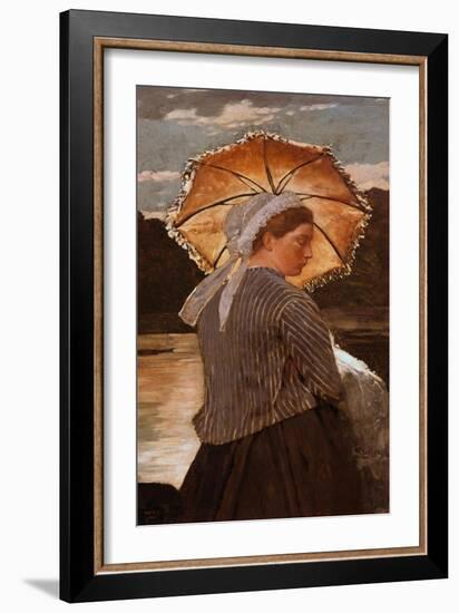 Woman with Parasol-Winslow Homer-Framed Giclee Print