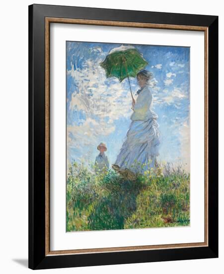 Woman with Parasol-Claude Monet-Framed Art Print