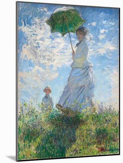 Woman with Parasol-Claude Monet-Mounted Art Print