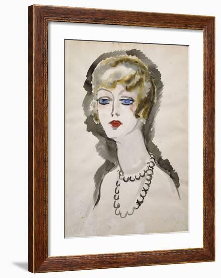 Woman with Pearls-Kees van Dongen-Framed Premium Giclee Print