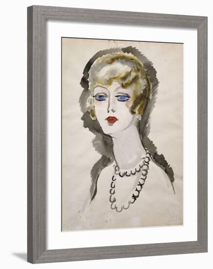 Woman with Pearls-Kees van Dongen-Framed Premium Giclee Print