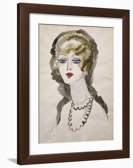 Woman with Pearls-Kees van Dongen-Framed Premium Giclee Print