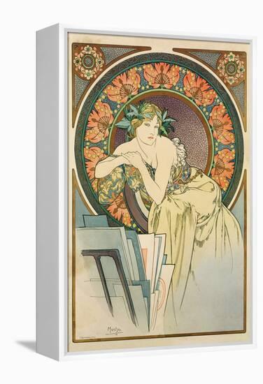 Woman with Poppies, 1898-Alphonse Mucha-Framed Premier Image Canvas