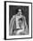 Woman with Portrait of Man on Magazine Cover-null-Framed Photo