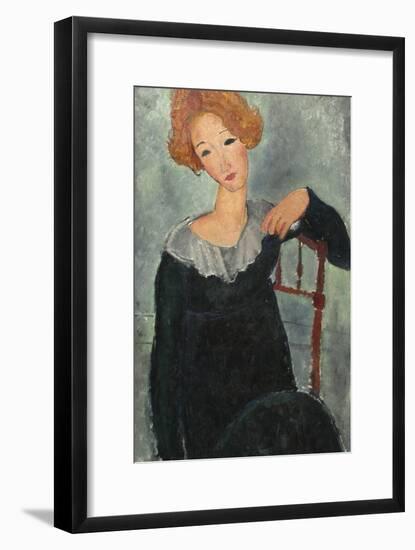 Woman with Red Hair, 1917-Amedeo Modigliani-Framed Art Print