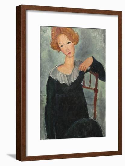 Woman with Red Hair, 1917-Amedeo Modigliani-Framed Art Print