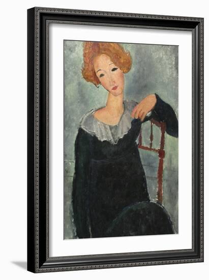 Woman with Red Hair, 1917-Amedeo Modigliani-Framed Art Print