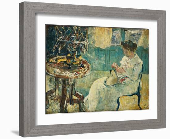 Woman with Reel; Femme Au Devidoir, (Oil on Canvas)-Louis Valtat-Framed Giclee Print