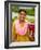 Woman with Sari Dress Selling Items at Laxmi Narayan Temple, New Delhi, India-Bill Bachmann-Framed Photographic Print