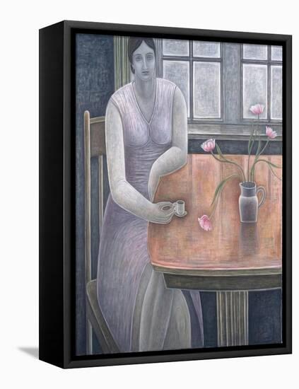 Woman with Small Cup-Ruth Addinall-Framed Premier Image Canvas