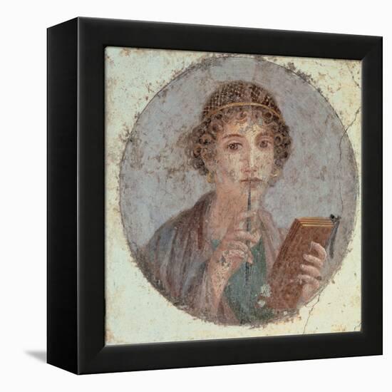 Woman with Stiletto Or Portrait of Sappho (?)-null-Framed Premier Image Canvas