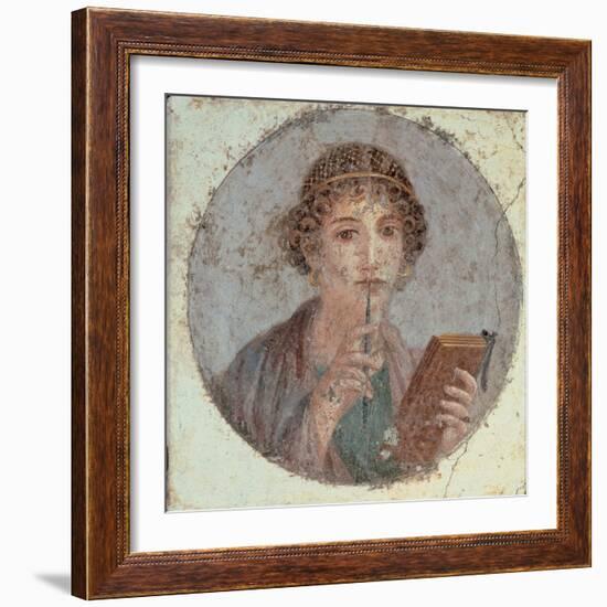 Woman with Stiletto Or Portrait of Sappho (?)-null-Framed Giclee Print