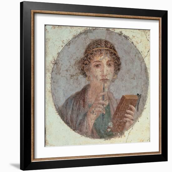 Woman with Stiletto Or Portrait of Sappho (?)-null-Framed Giclee Print