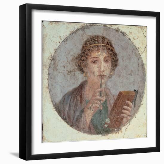 Woman with Stiletto Or Portrait of Sappho (?)-null-Framed Giclee Print