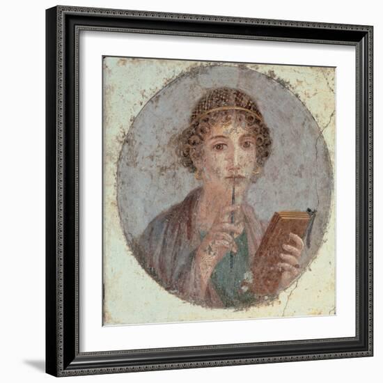 Woman with Stiletto Or Portrait of Sappho (?)-null-Framed Giclee Print