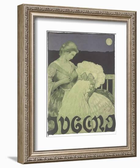 Woman with Twin Babies-null-Framed Art Print