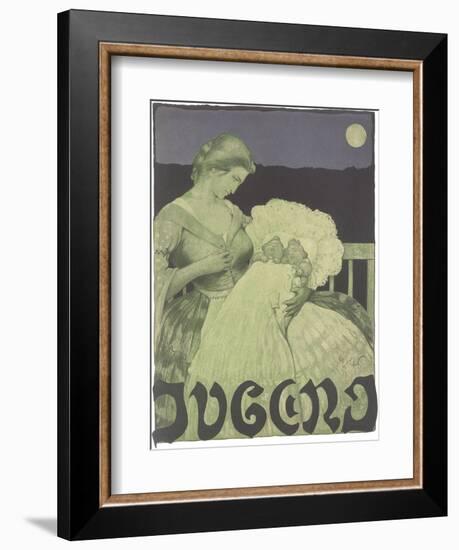 Woman with Twin Babies-null-Framed Art Print