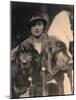 Woman with Two Pedigree Bloodhounds-null-Mounted Photographic Print