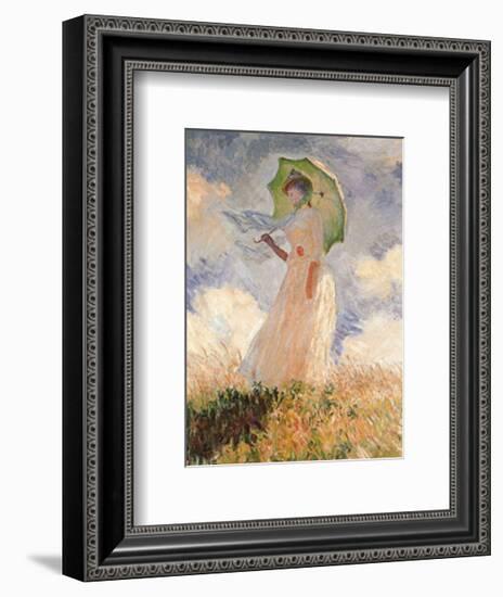 Woman With Umbrella-Claude Monet-Framed Art Print