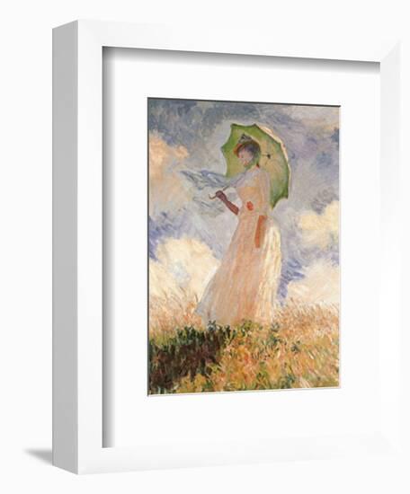 Woman With Umbrella-Claude Monet-Framed Art Print