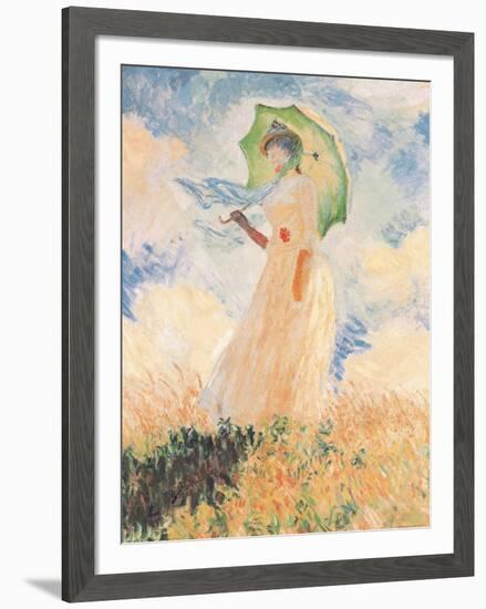 Woman With Umbrella-Claude Monet-Framed Art Print