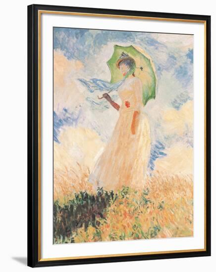 Woman With Umbrella-Claude Monet-Framed Art Print