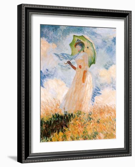 Woman With Umbrella-Claude Monet-Framed Art Print