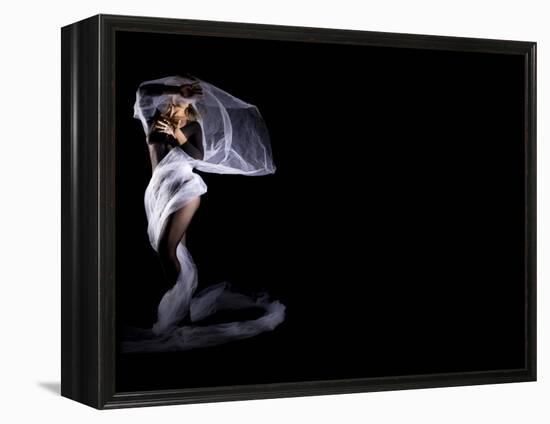 Woman with Veil in Motion-Antonino Barbagallo-Framed Premier Image Canvas