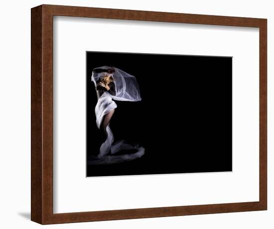Woman with Veil in Motion-Antonino Barbagallo-Framed Photographic Print
