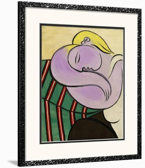 Woman with Yellow Hair (Femme aux cheveux jaunes)-Pablo Picasso-Framed Art Print