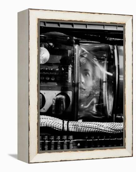 Woman Working IBM Computers in an Office-Walter Sanders-Framed Premier Image Canvas