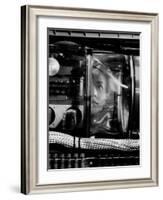 Woman Working IBM Computers in an Office-Walter Sanders-Framed Photographic Print