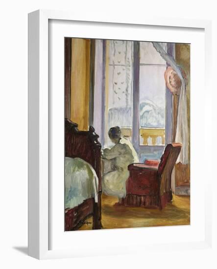 Woman Writing, Femme Ecrivant-Henri Lebasque-Framed Giclee Print