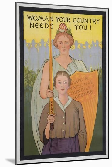Woman Your Country Needs You Poster-null-Mounted Giclee Print
