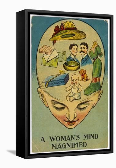 Womans Mind Magnified-null-Framed Premier Image Canvas