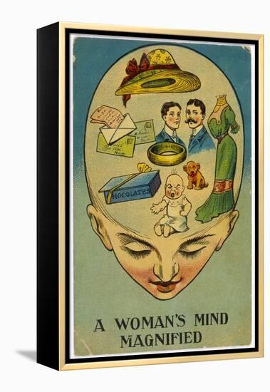 Womans Mind Magnified-null-Framed Premier Image Canvas