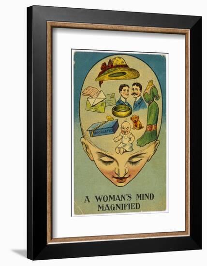 Womans Mind Magnified-null-Framed Photographic Print