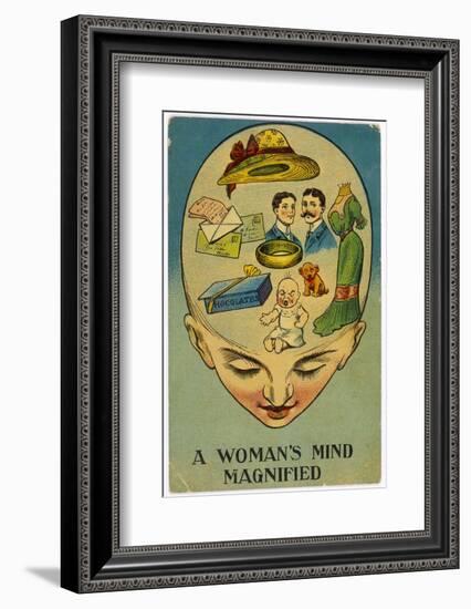 Womans Mind Magnified-null-Framed Photographic Print