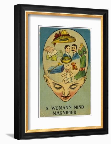 Womans Mind Magnified-null-Framed Photographic Print