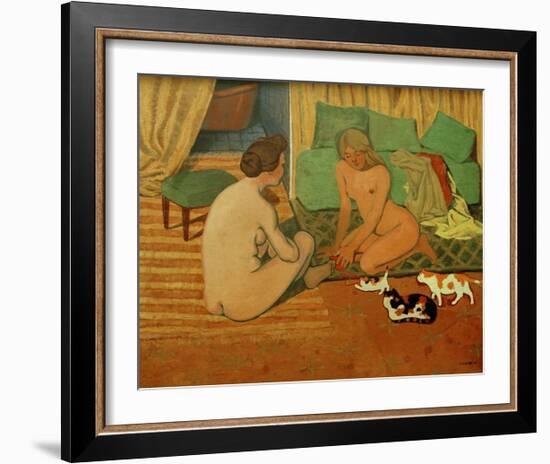 Women and Cats-Félix Vallotton-Framed Giclee Print