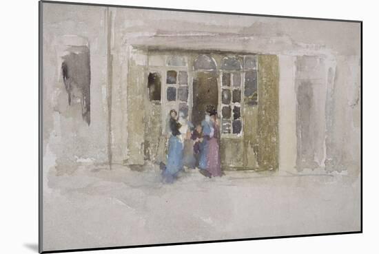 Women and Children at a Shop Door, c.1888-James Abbott McNeill Whistler-Mounted Giclee Print