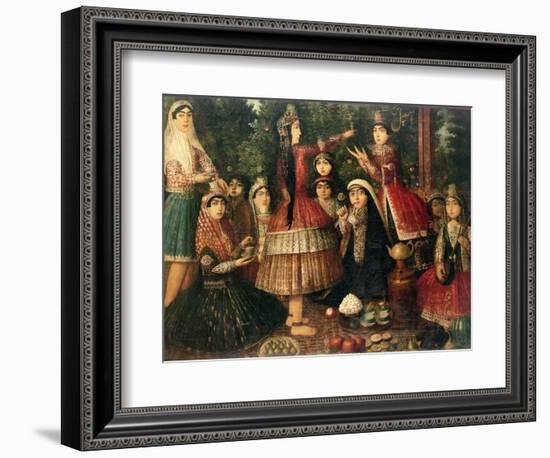 Women and Children in a Garden, 19th Century-null-Framed Giclee Print