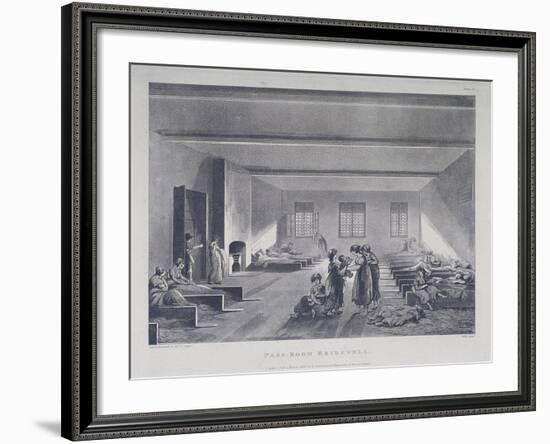 Women and Children in Bridewell's Hospital, London, 1808-John Hill-Framed Giclee Print