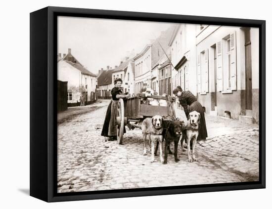 Women and Dogcart, Antwerp, 1898-James Batkin-Framed Premier Image Canvas