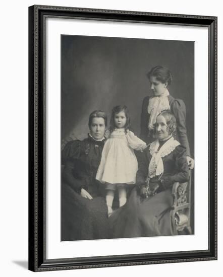 Women and Girl 1890s-null-Framed Photographic Print