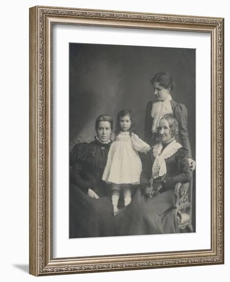 Women and Girl 1890s-null-Framed Photographic Print