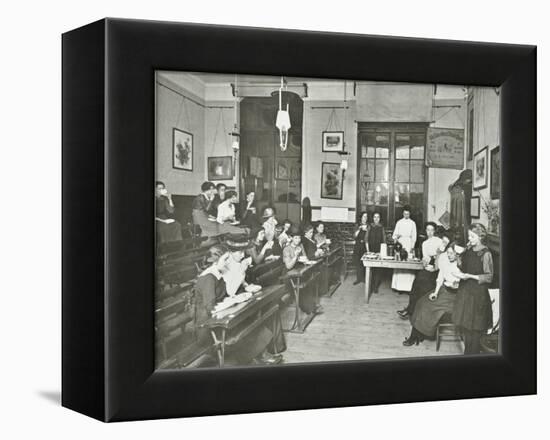 Women and Girls in a Classroom, Surrey Square Evening Institute for Women, London, 1914-null-Framed Premier Image Canvas